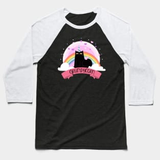 Grumpycorn Grumpy Unicorn Cat Baseball T-Shirt